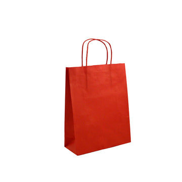 25 pz Shopper in carta rosso da € 0,34 Cad + Iva